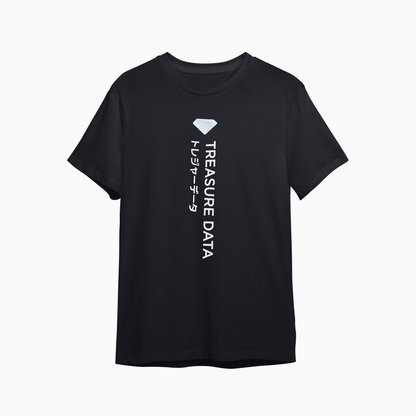 オリジナル黒Tシャツ (縦ロゴ - カタカナ入り)
