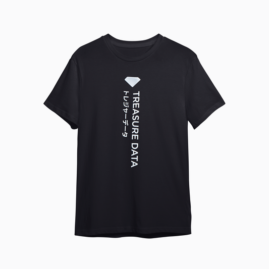 オリジナル黒Tシャツ (縦ロゴ - カタカナ入り)